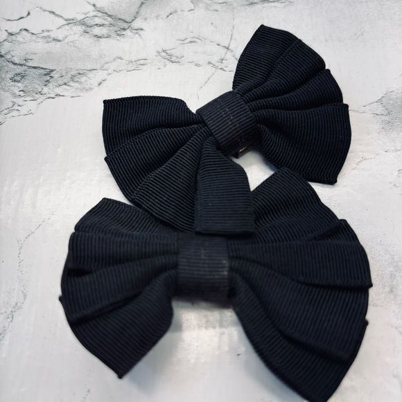 Vintage Navy Bow Shoe Clips - Picture 1 of 5